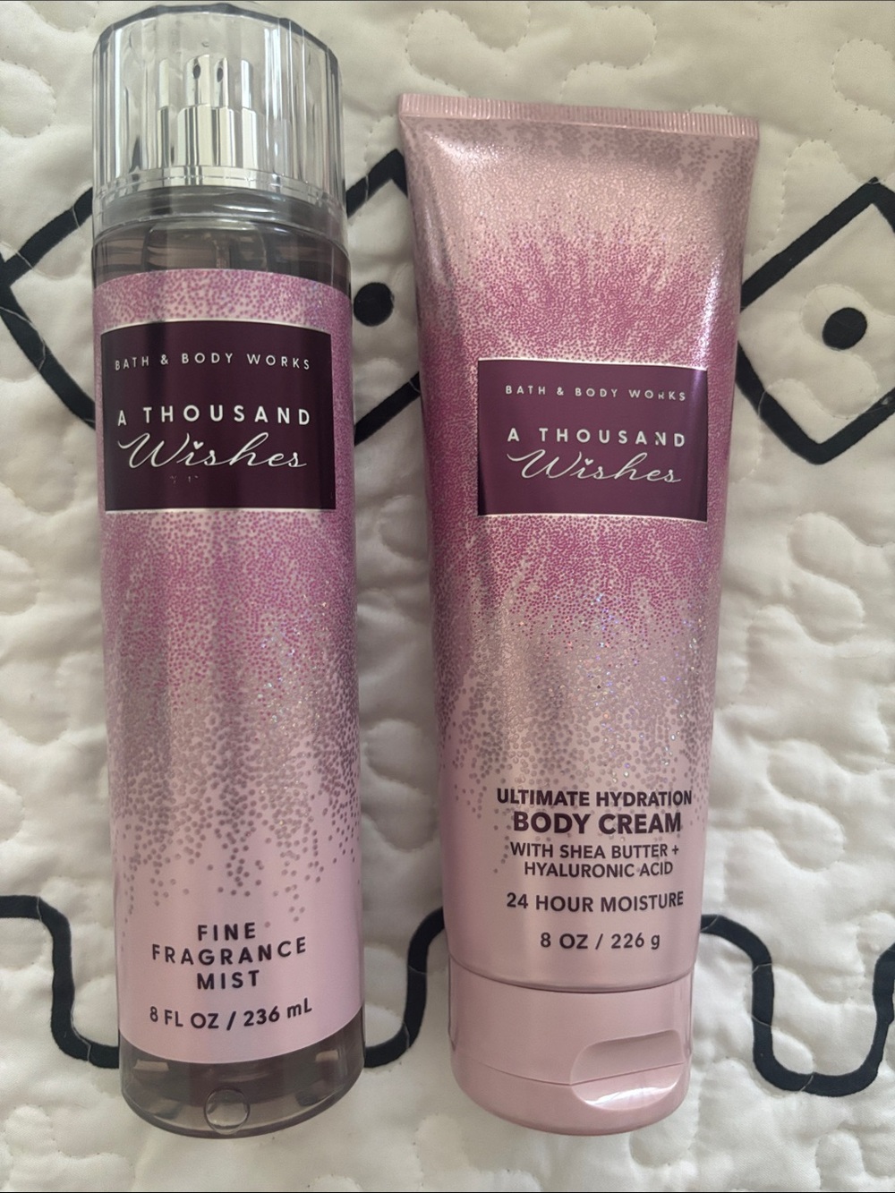 Bath & Body Works A Thousand Wishes Pink Fragrance Mist & Body Cream Set